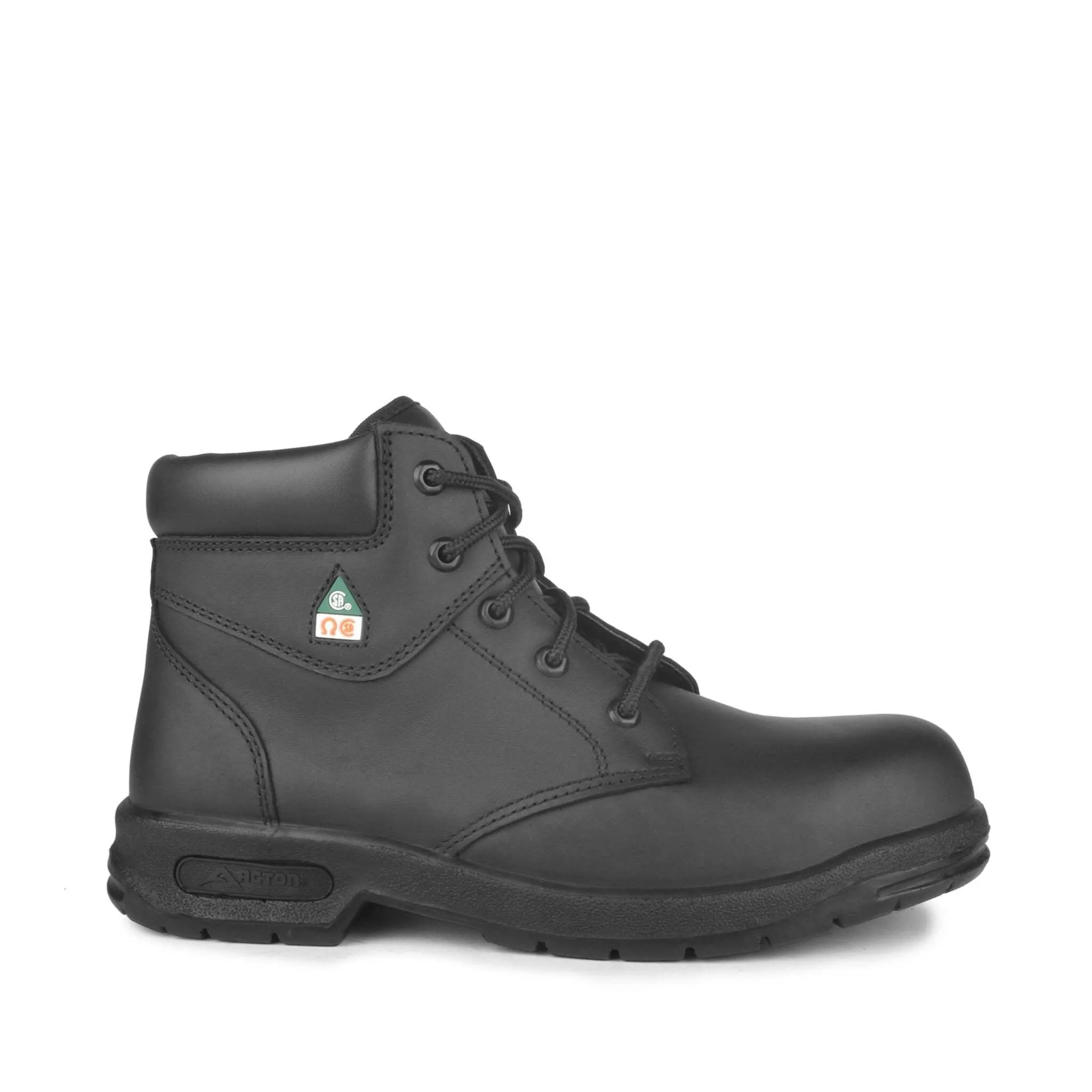 Acton Men's ProFar 6" Steel Toe Safety Work Boots - Waterproof Black Leather, Durable, Comfortable, Oil-Resistant Sole, Shock Absorption | Sizes 6-13