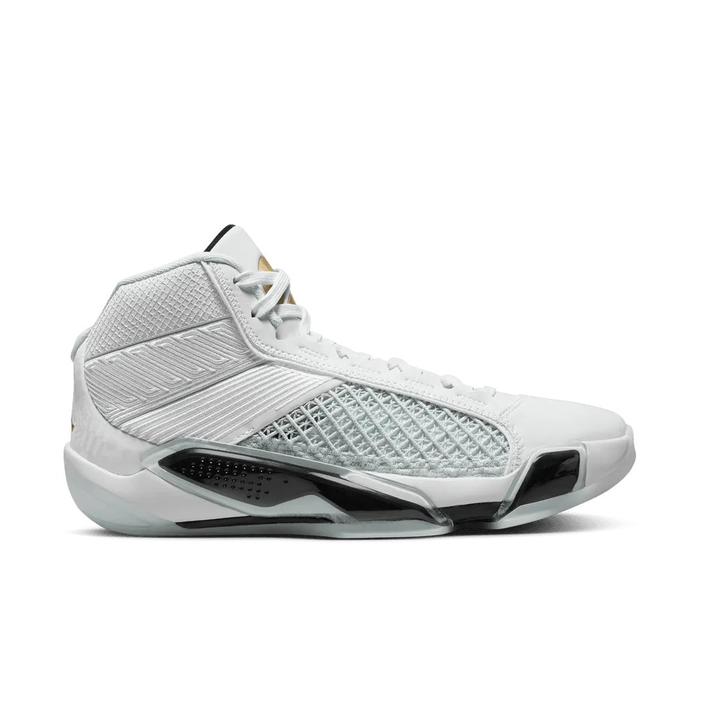 Air Jordan XXXVIII "FIBA" Basketball Shoes 'White/Gold/Platinum'