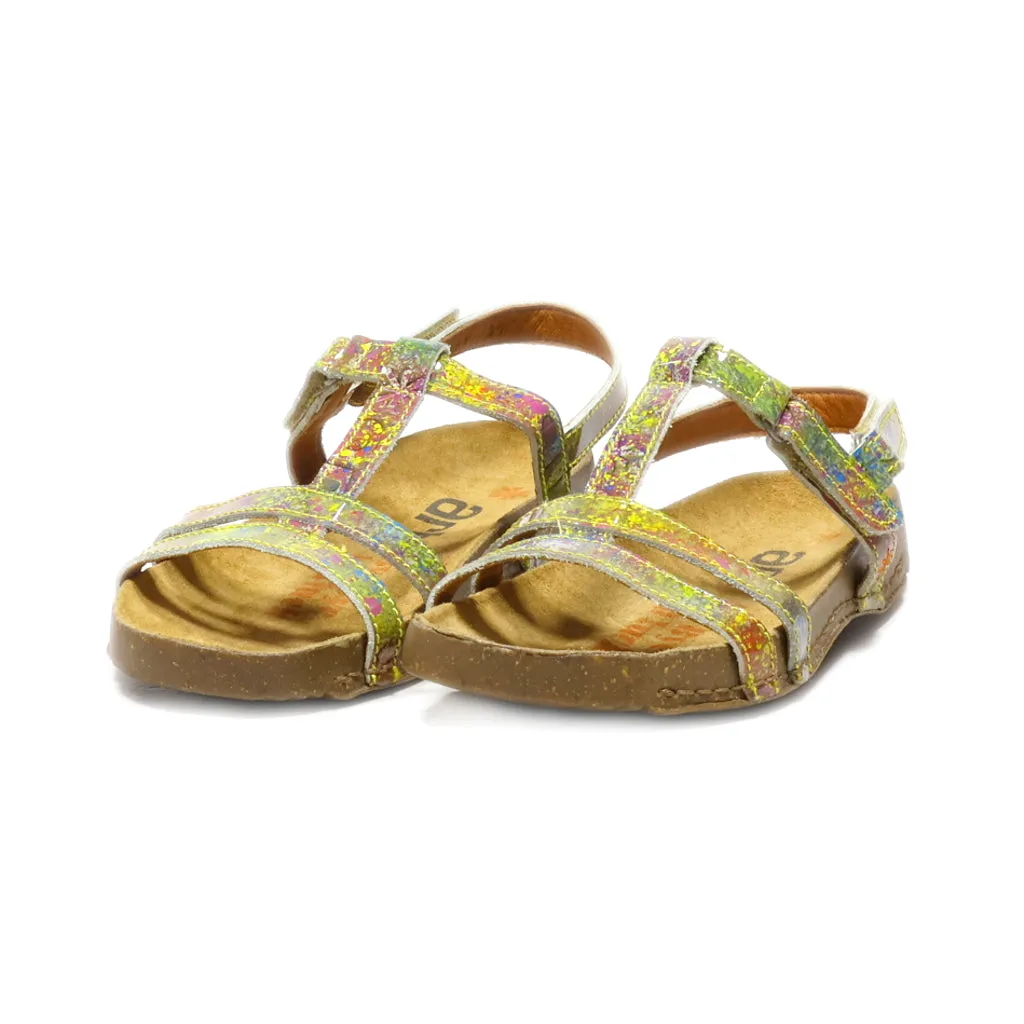Art Flat Sandals Latex Brown Colour For Women