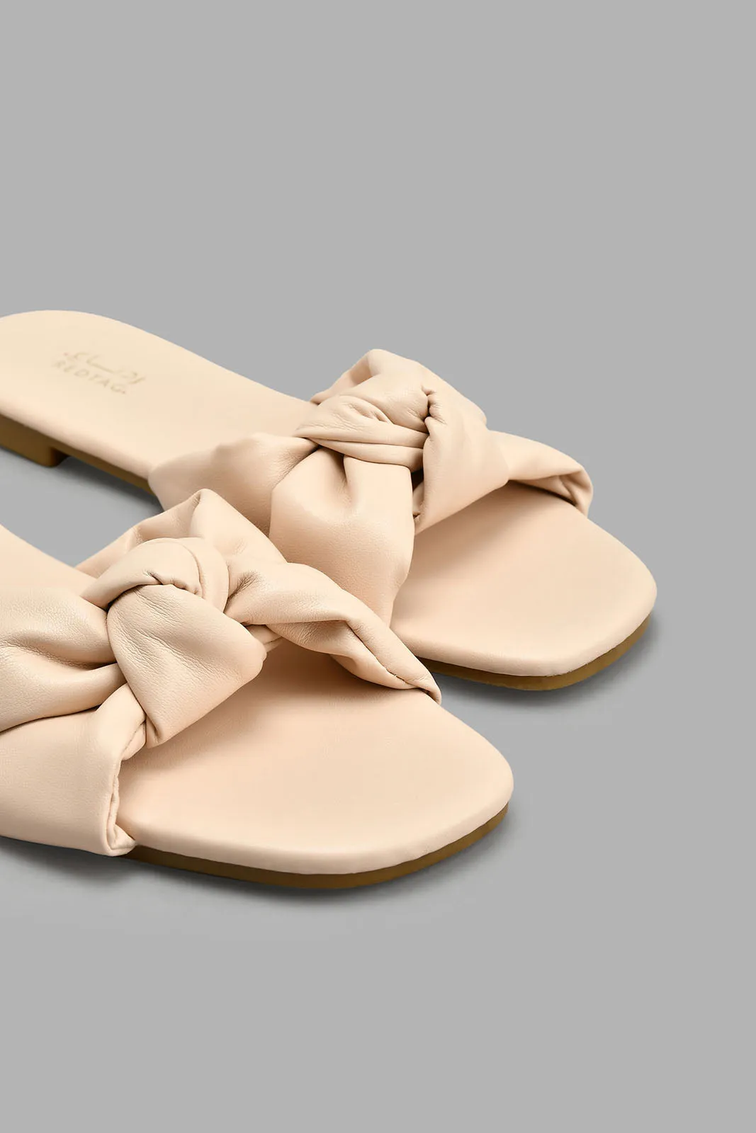 Beige Knot Sandals