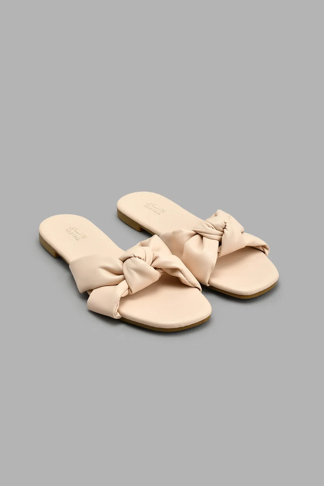 Beige Knot Sandals