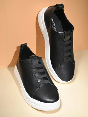 Black Casual Slip-On Sneakers for Men