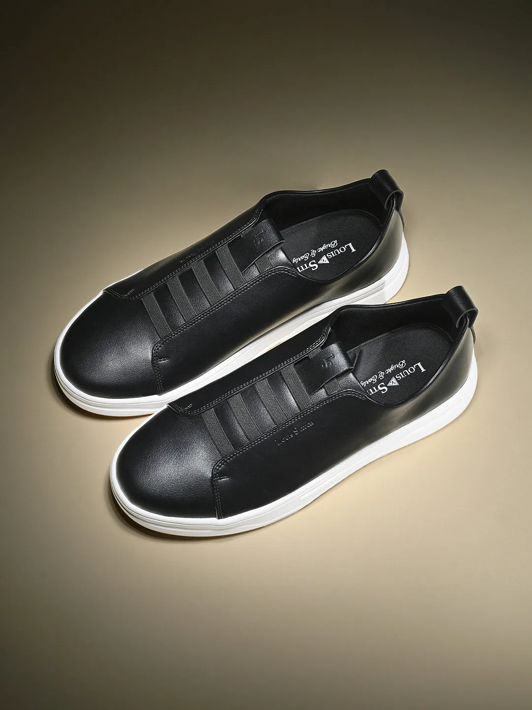 Black Casual Slip-On Sneakers for Men