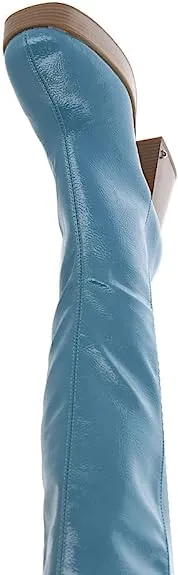 Circus By Sam Edelman Sandy Deja Blue Pull On Knee High Chunky Platforms Boots