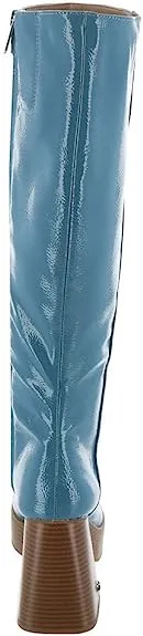 Circus By Sam Edelman Sandy Deja Blue Pull On Knee High Chunky Platforms Boots