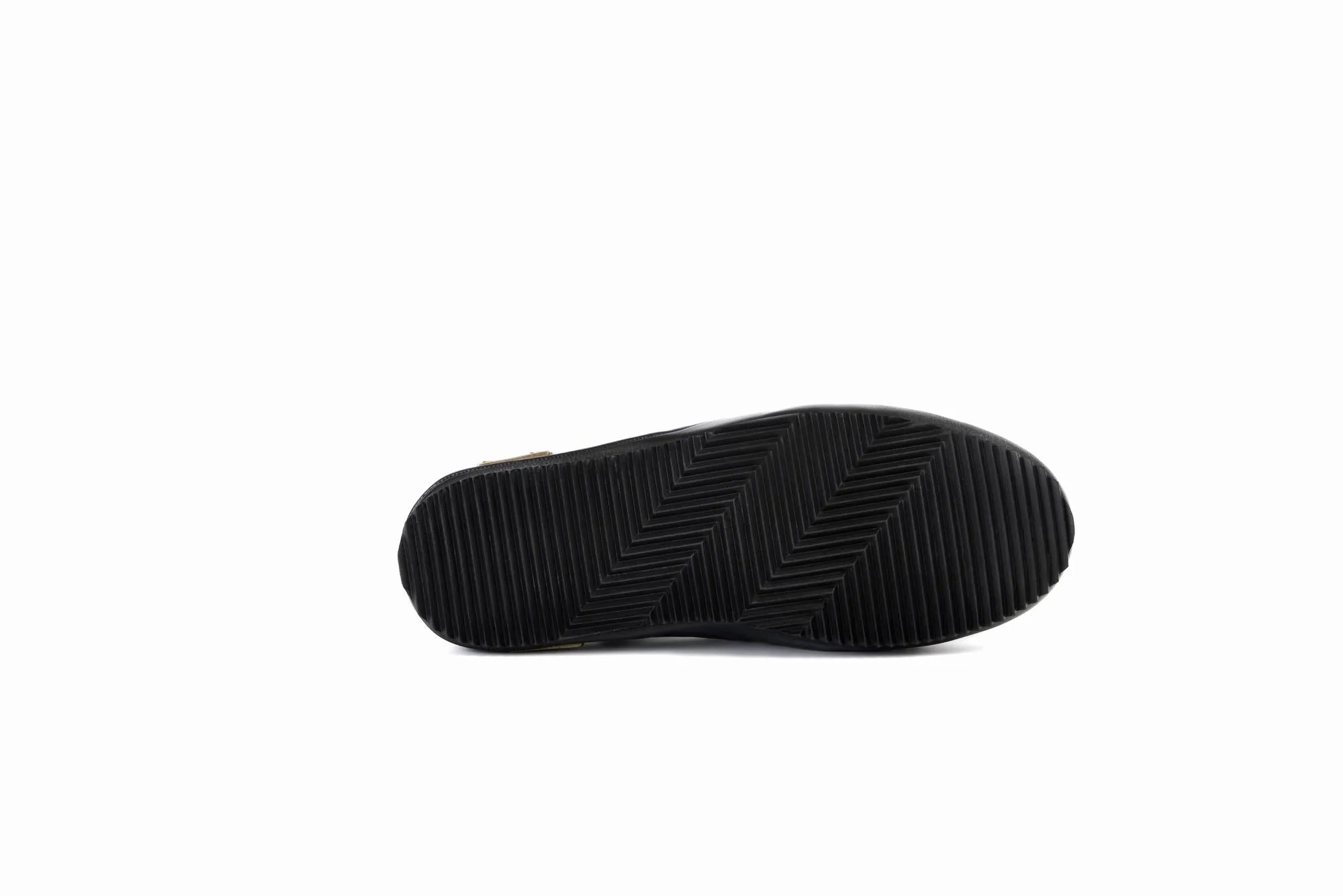 FOOT FEDERATION MOC-TOE MEN'S LEATHER SLIPPER BLACK