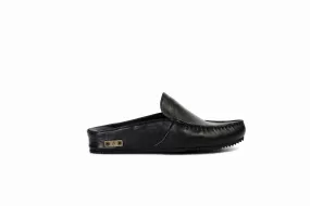 FOOT FEDERATION MOC-TOE MEN'S LEATHER SLIPPER BLACK