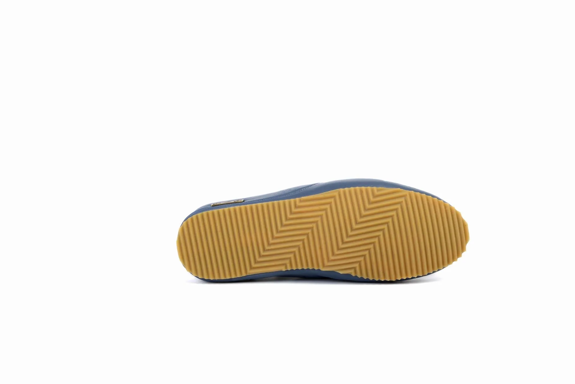 FOOT FEDERATION MOC-TOE MEN'S LEATHER SLIPPER BLUE
