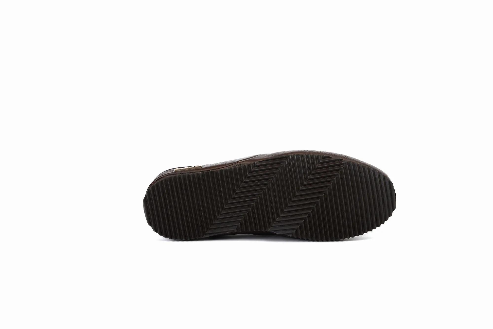 FOOT FEDERATION MOC-TOE MEN'S LEATHER SLIPPER BROWN