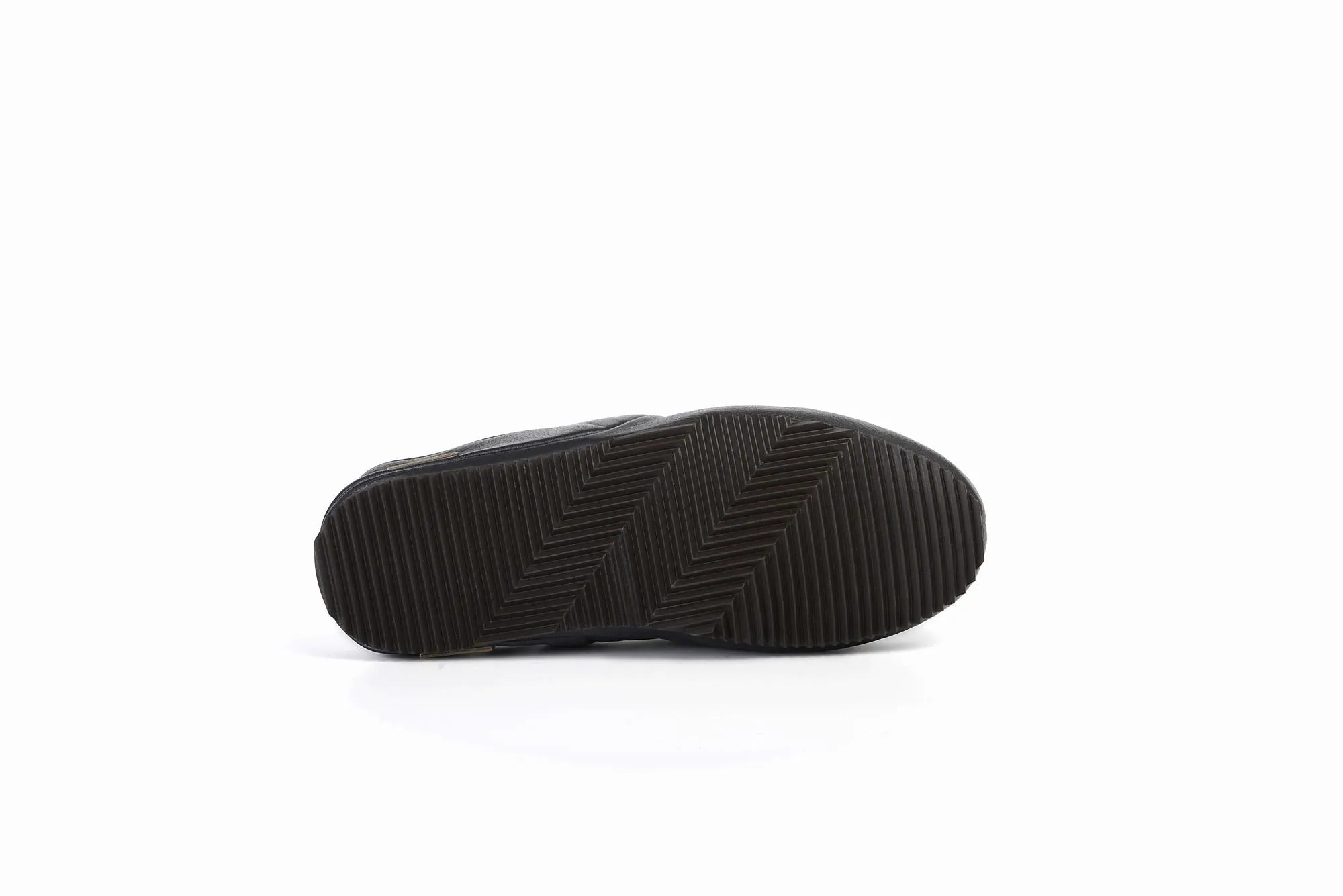 FOOT FEDERATION MOC-TOE MEN'S LEATHER SLIPPER DEERSKIN NAVY BLUE