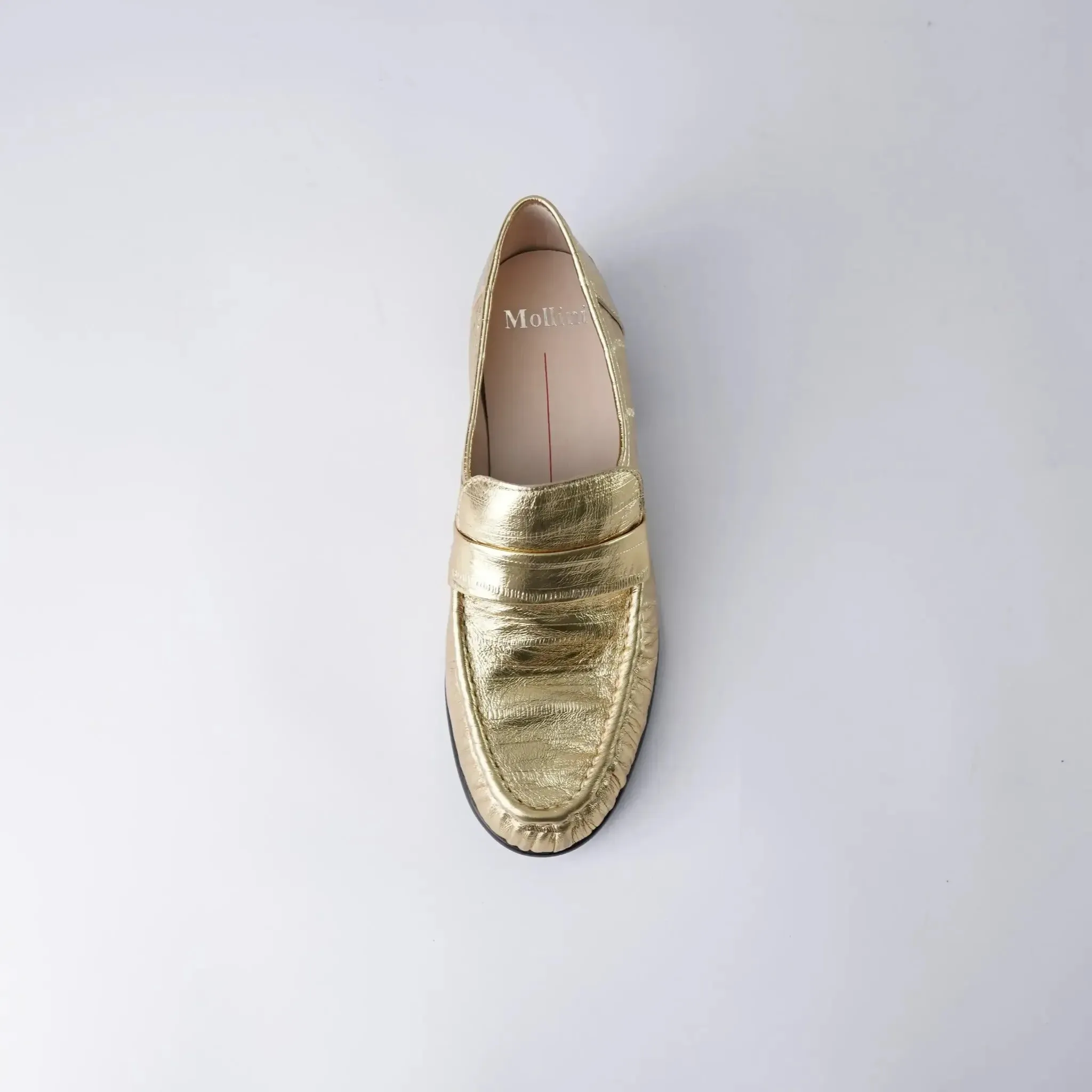 Jones Gold Strip Leather Loafers