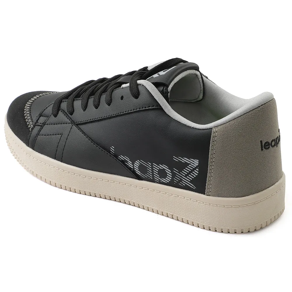 Leap7x Black Casual Lacing Sneakers Shoes For Men NEXTER-1E By Liberty