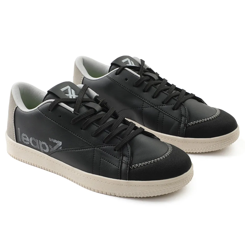 Leap7x Black Casual Lacing Sneakers Shoes For Men NEXTER-1E By Liberty