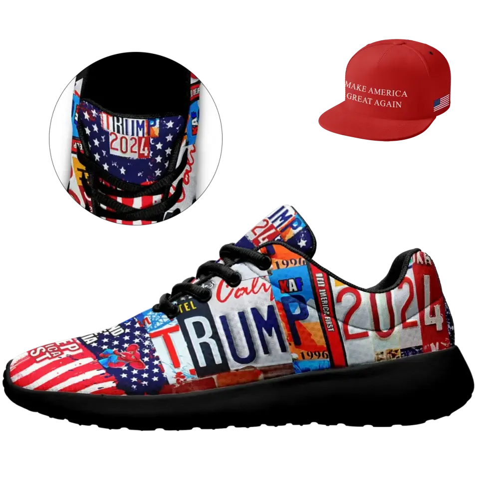 Luxury Gifts,Personalized Trump Combo Offer, Custom Comfortable sneakers and hats, Flag Gift