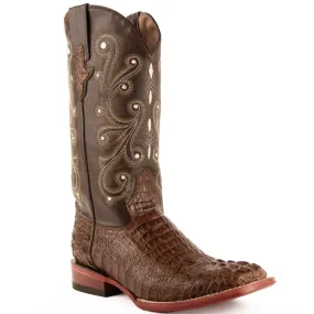 Men's Ferrini Caiman Crocodile Print Boots Handcrafted Rust  4039323