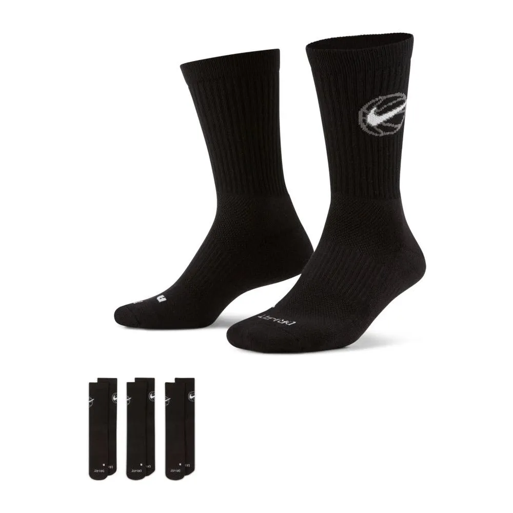 Nike Crew Everyday Basketball 3-Pair Socks