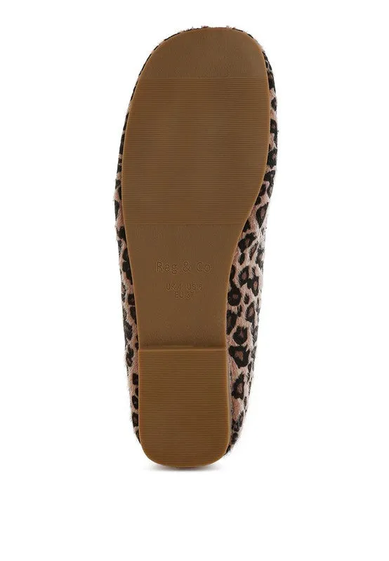 Paboa Leopard Print Flat Loafers