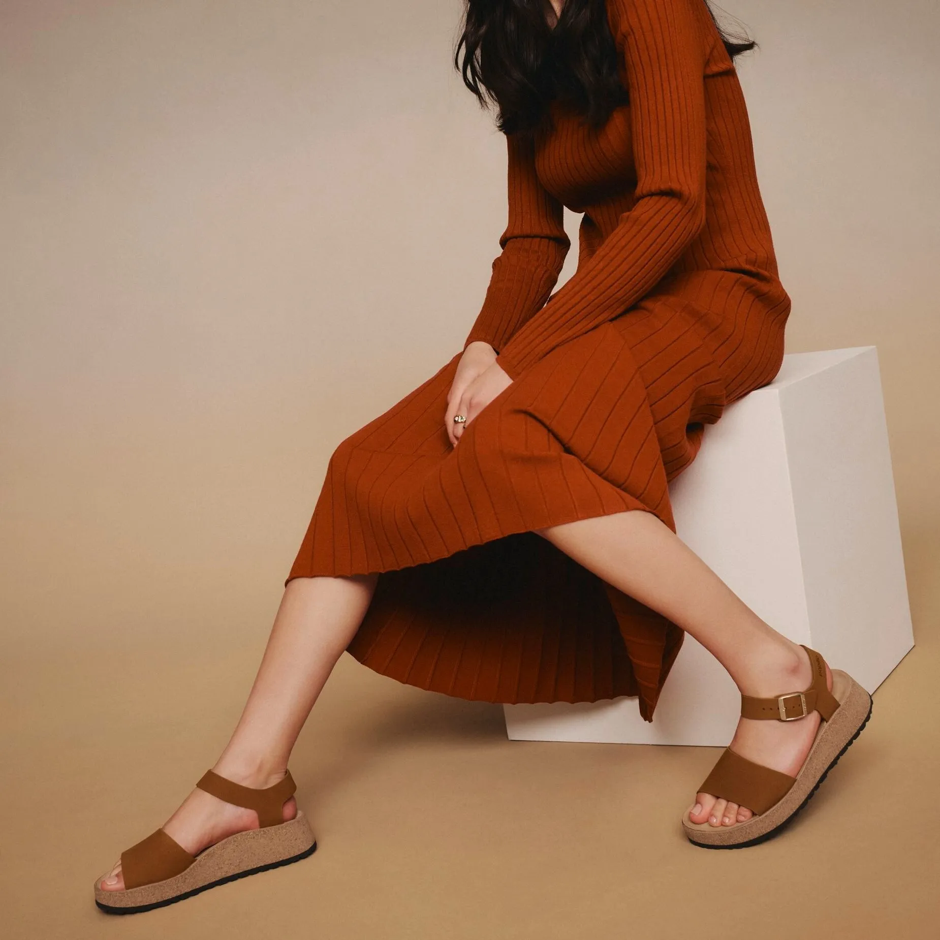 Papillio Glenda pecan nubuck by Birkenstock