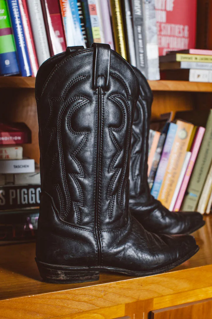 PORTER Black As My Heart Cowboy Boots