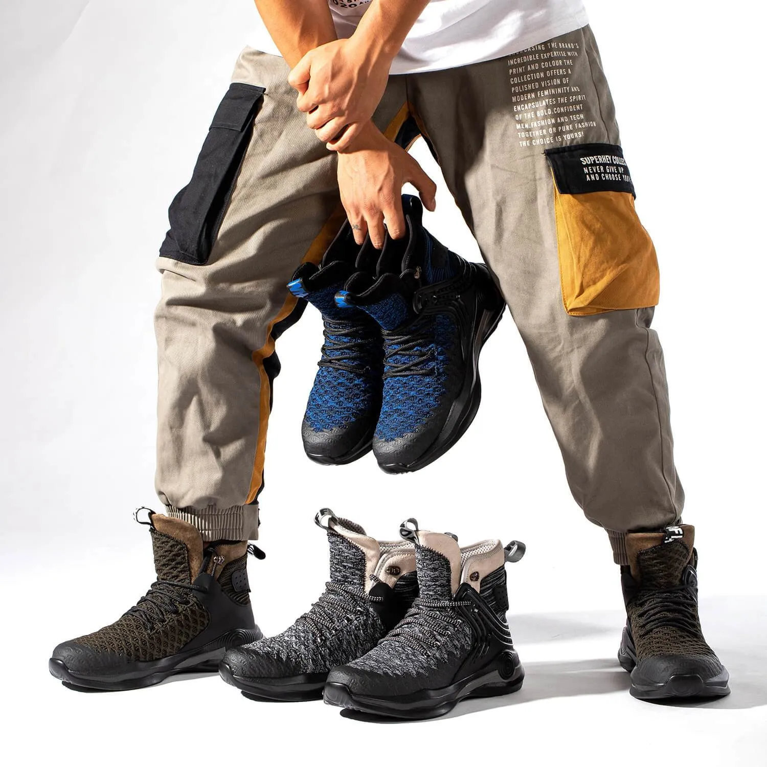 Puncture Resistant Comfortable Mens Steel Toe Work Safety Boots TFWMGV K7