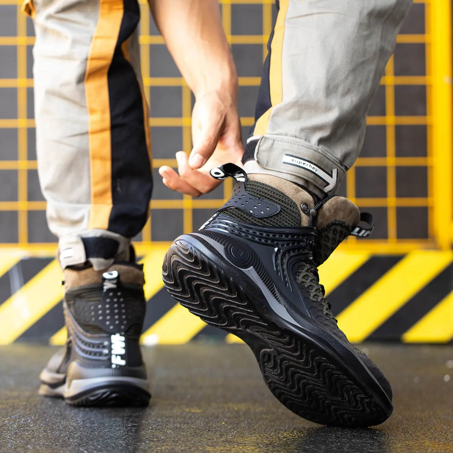 Puncture Resistant Comfortable Mens Steel Toe Work Safety Boots TFWMGV K7