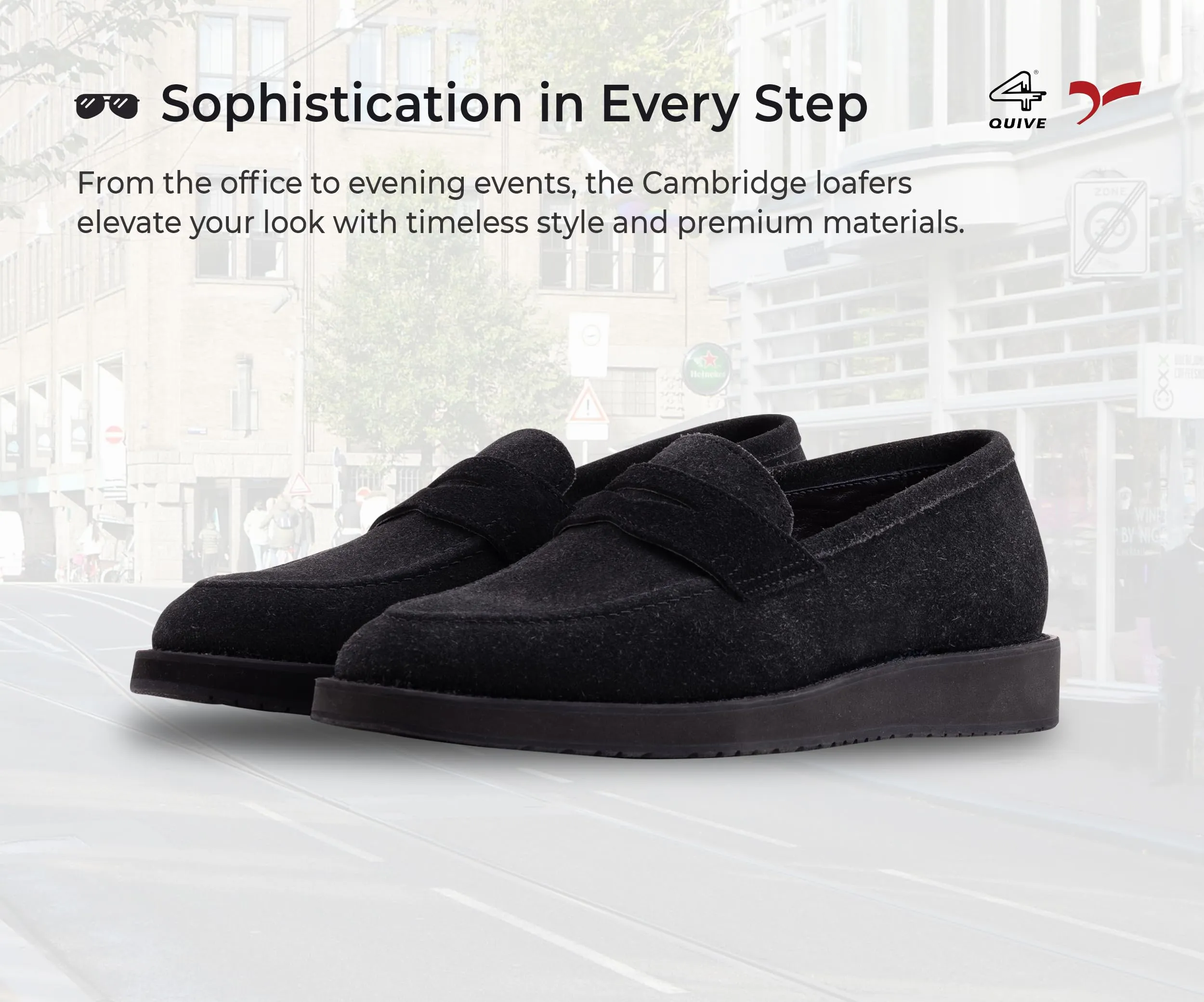 QUIVE LONDON Loafers Suede Leather Moccasins