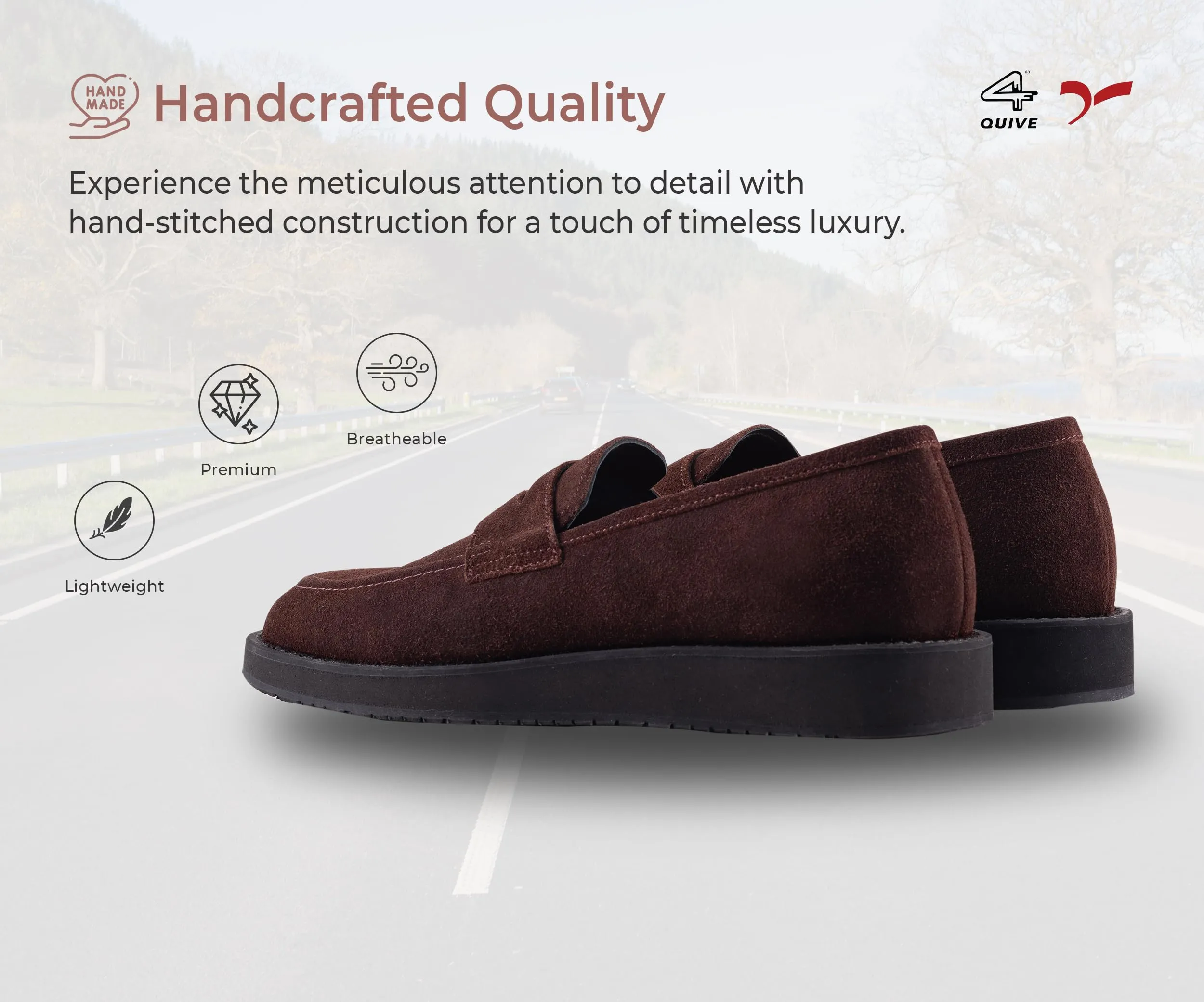 QUIVE LONDON Loafers Suede Leather Moccasins