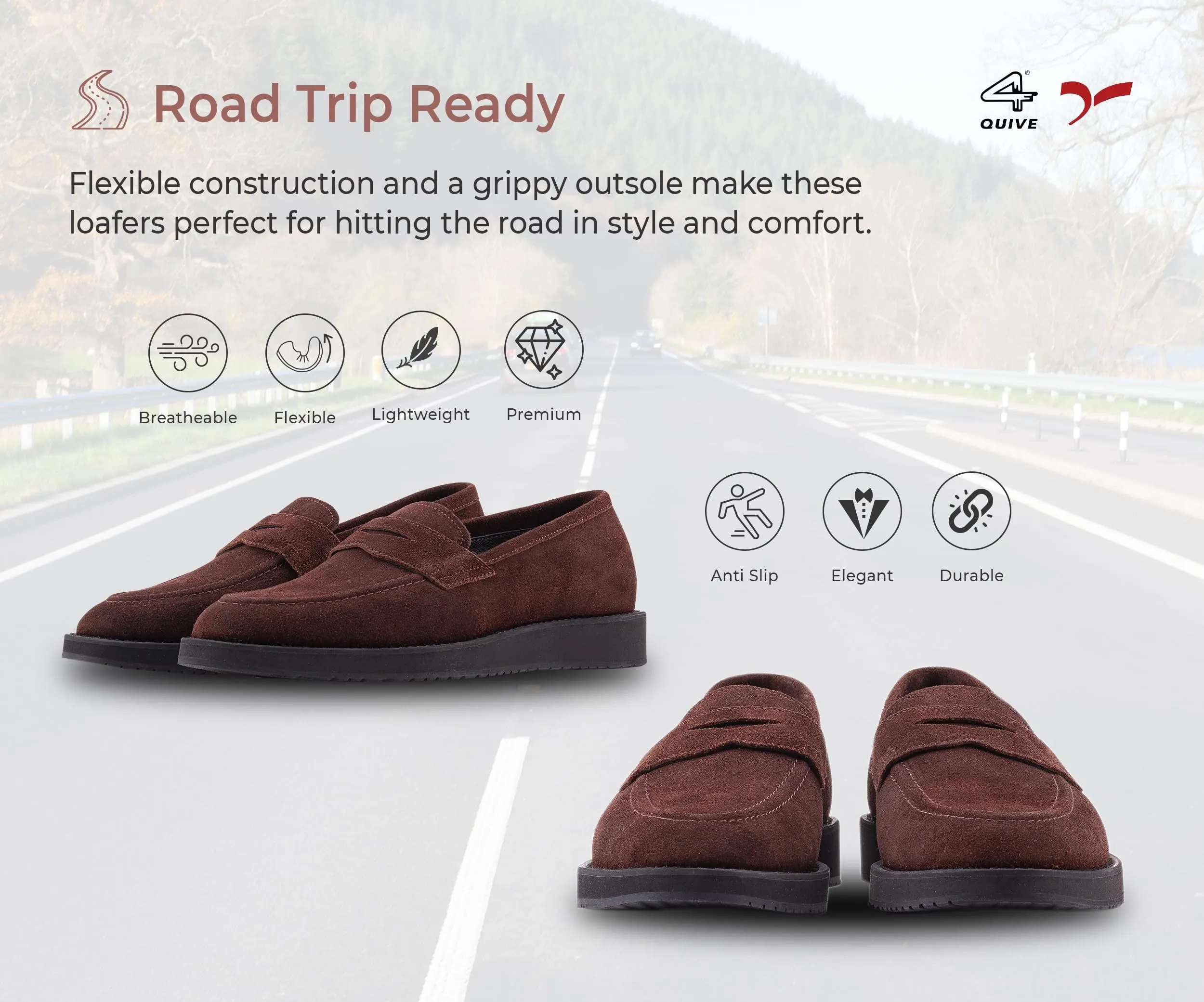 QUIVE LONDON Loafers Suede Leather Moccasins