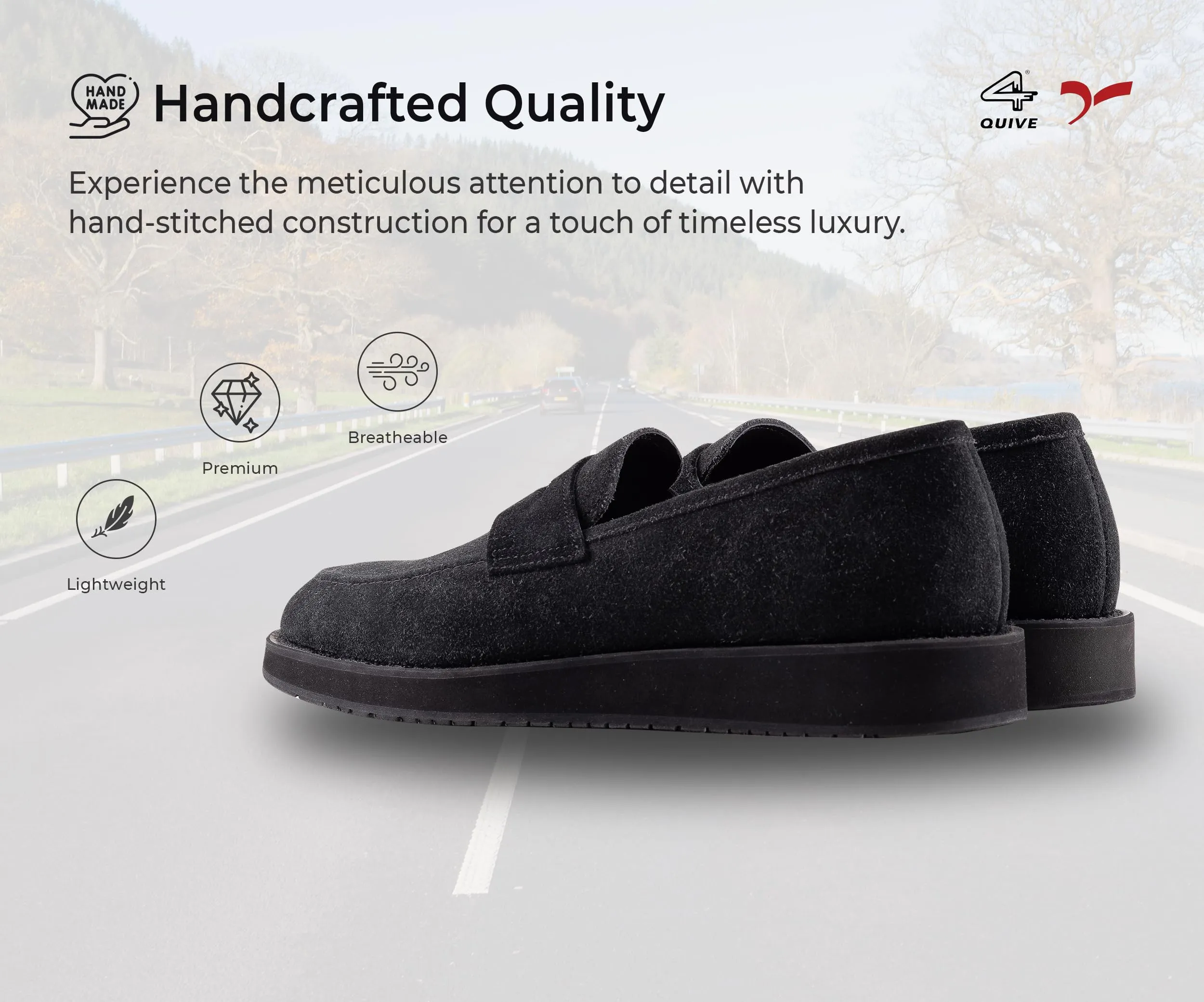QUIVE LONDON Loafers Suede Leather Moccasins