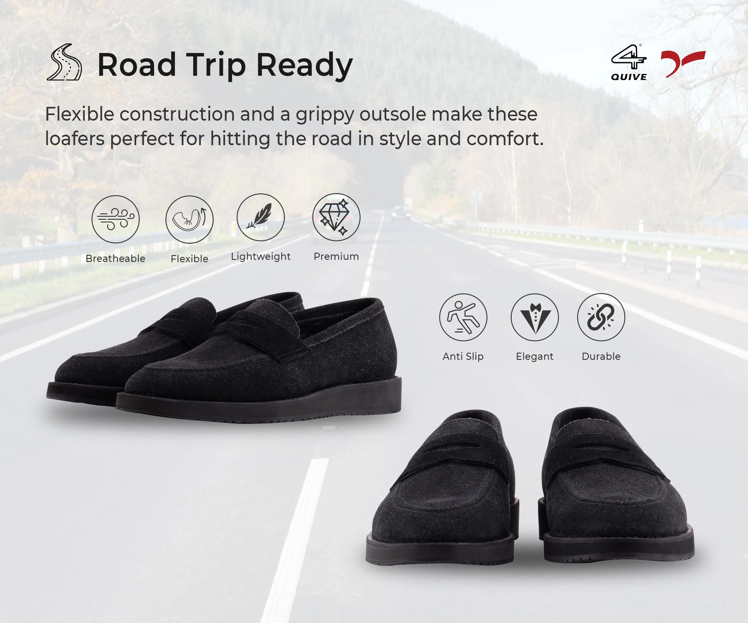 QUIVE LONDON Loafers Suede Leather Moccasins