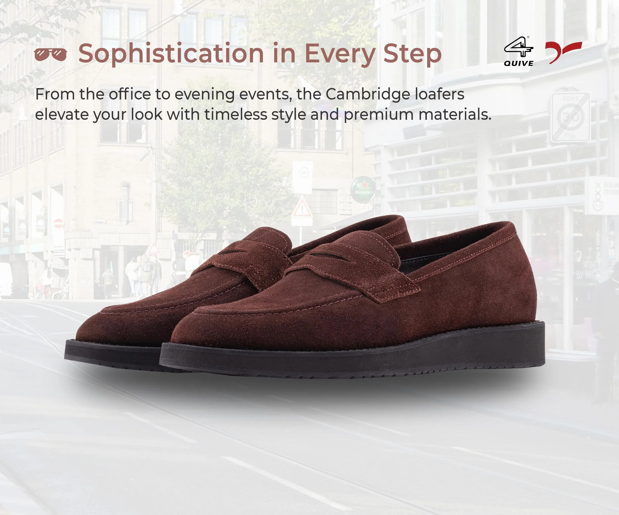 QUIVE LONDON Loafers Suede Leather Moccasins
