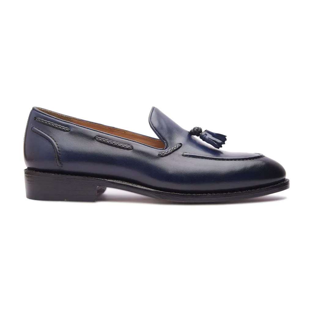 Royce, Tassel Loafer - Navy | Hand Welted | Classics Collection