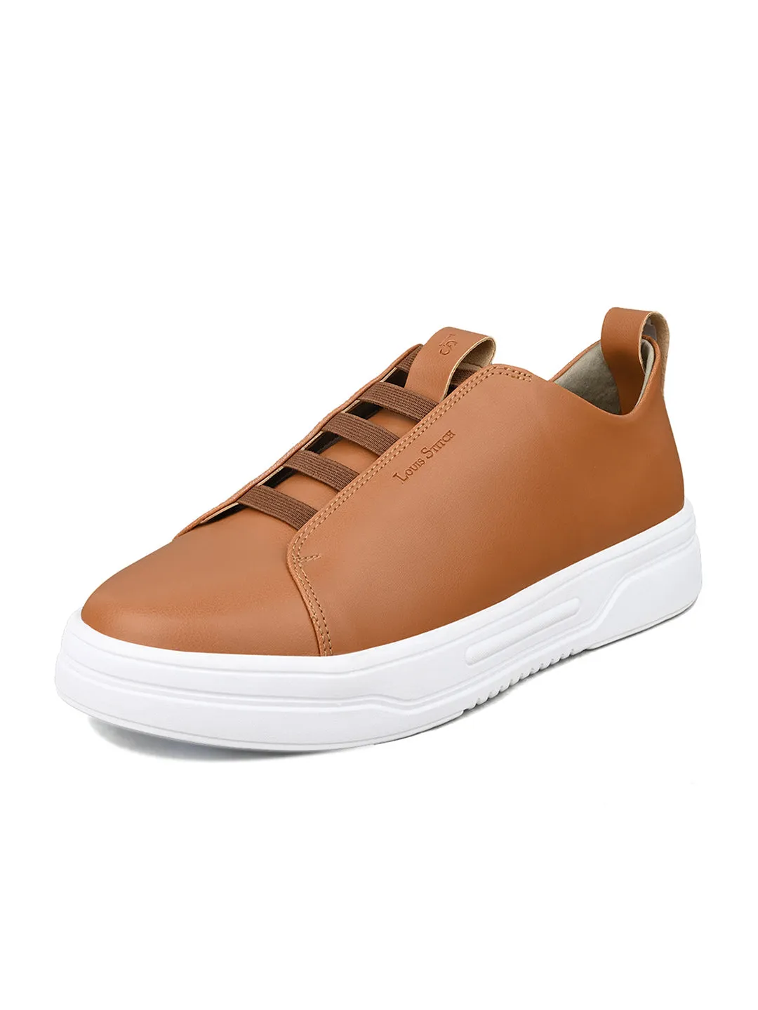 Tan Casual Slip-On Sneakers for Men