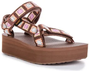 Teva Flatform Universal In Brown Multi For Women