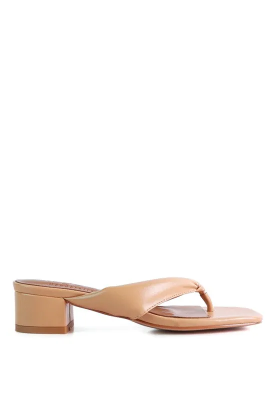 Trendy Square Toe Thong Sandals
