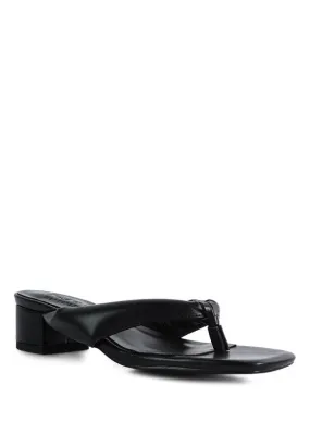 Trendy Square Toe Thong Sandals