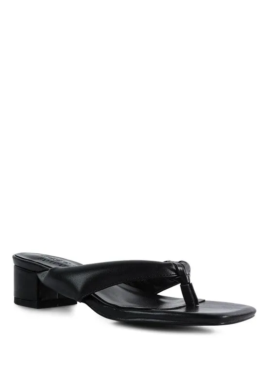 Trendy Square Toe Thong Sandals