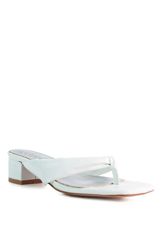 Trendy Square Toe Thong Sandals