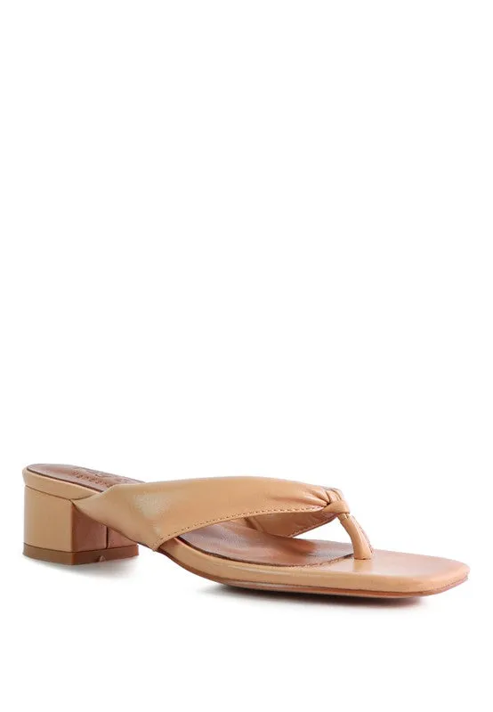 Trendy Square Toe Thong Sandals
