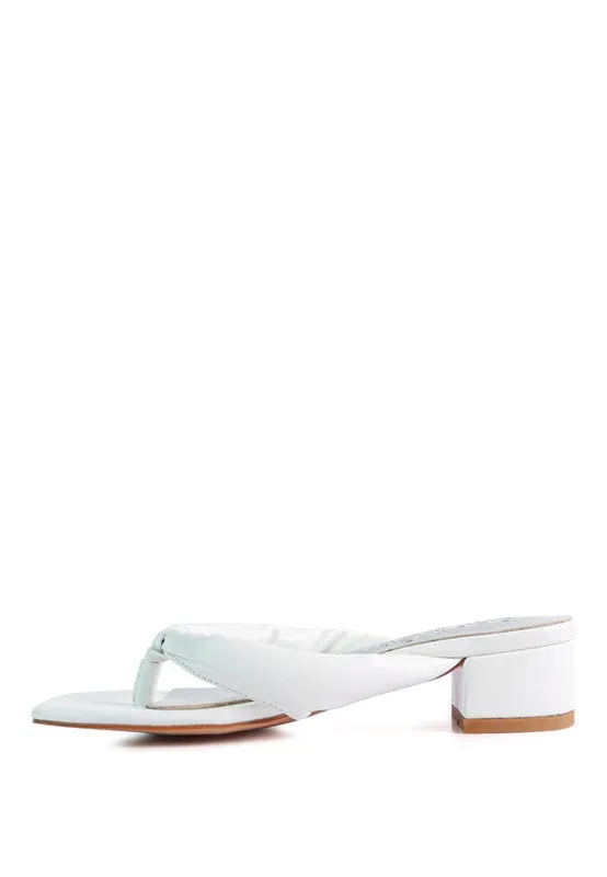Trendy Square Toe Thong Sandals