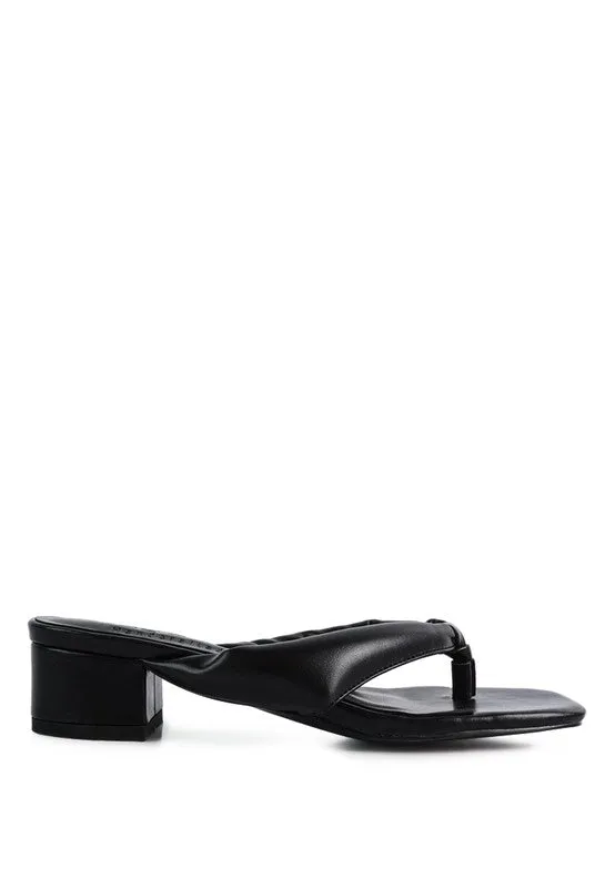 Trendy Square Toe Thong Sandals