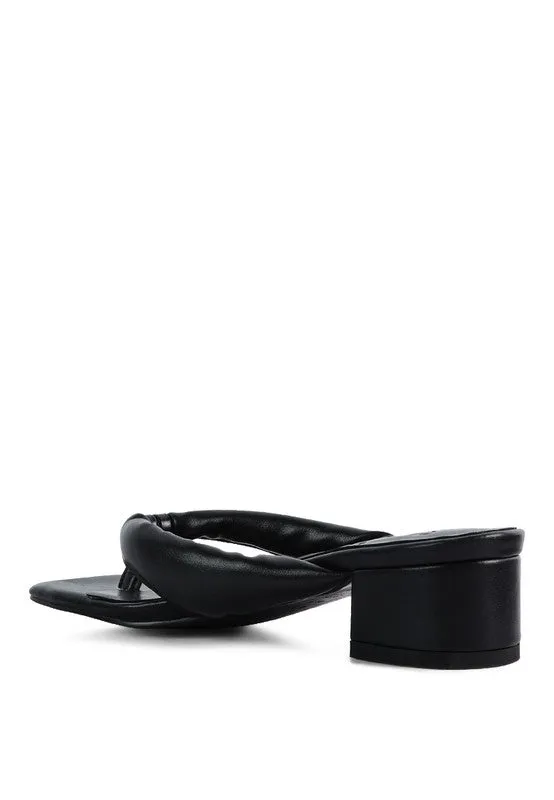 Trendy Square Toe Thong Sandals