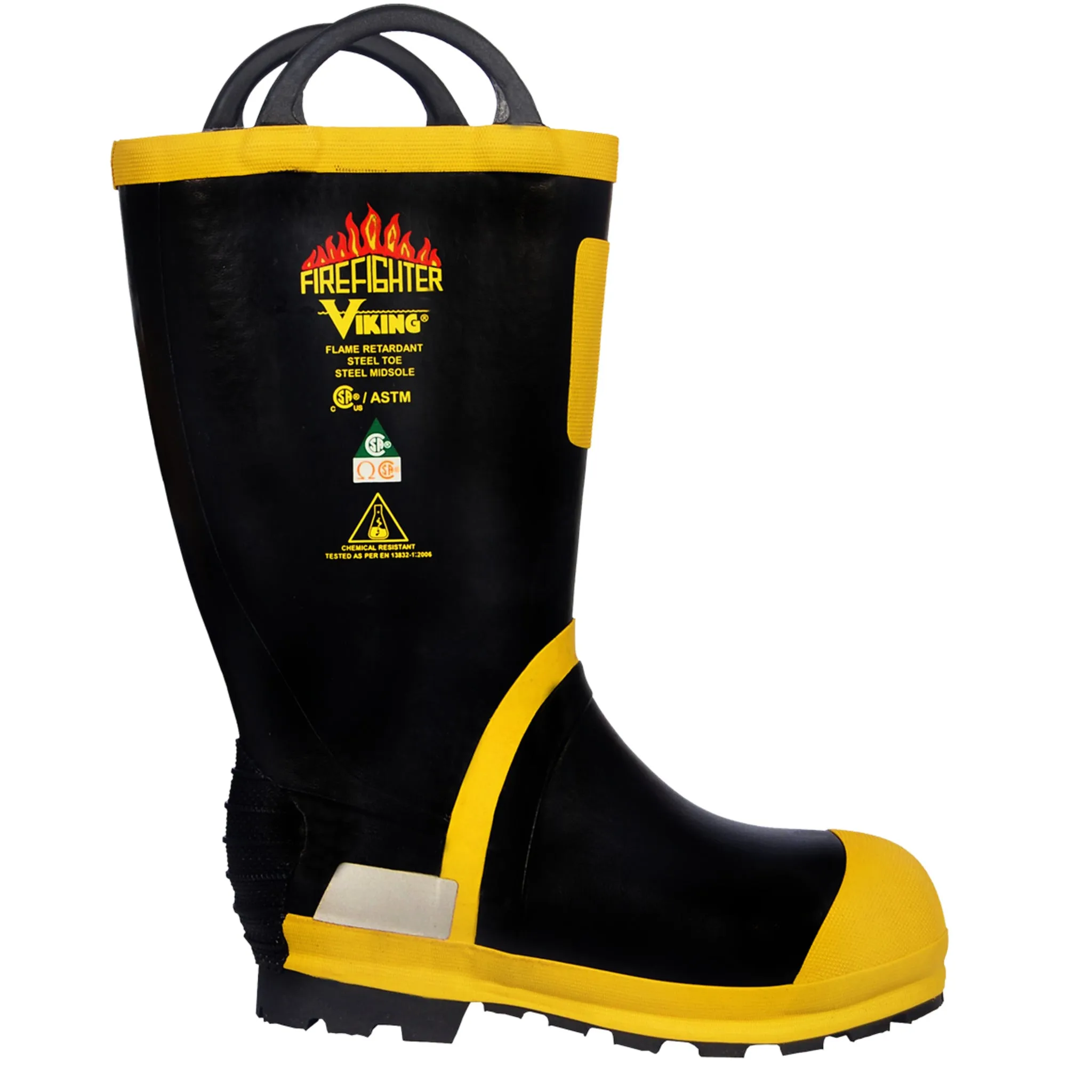 Viking VW90 Firefighter® Felt Lined Boots - Flame Retardant, 14" Height, Steel Toe, NFPA & CSA Certified, Elec Shock   Chemical Resistant | Sizes 5-14